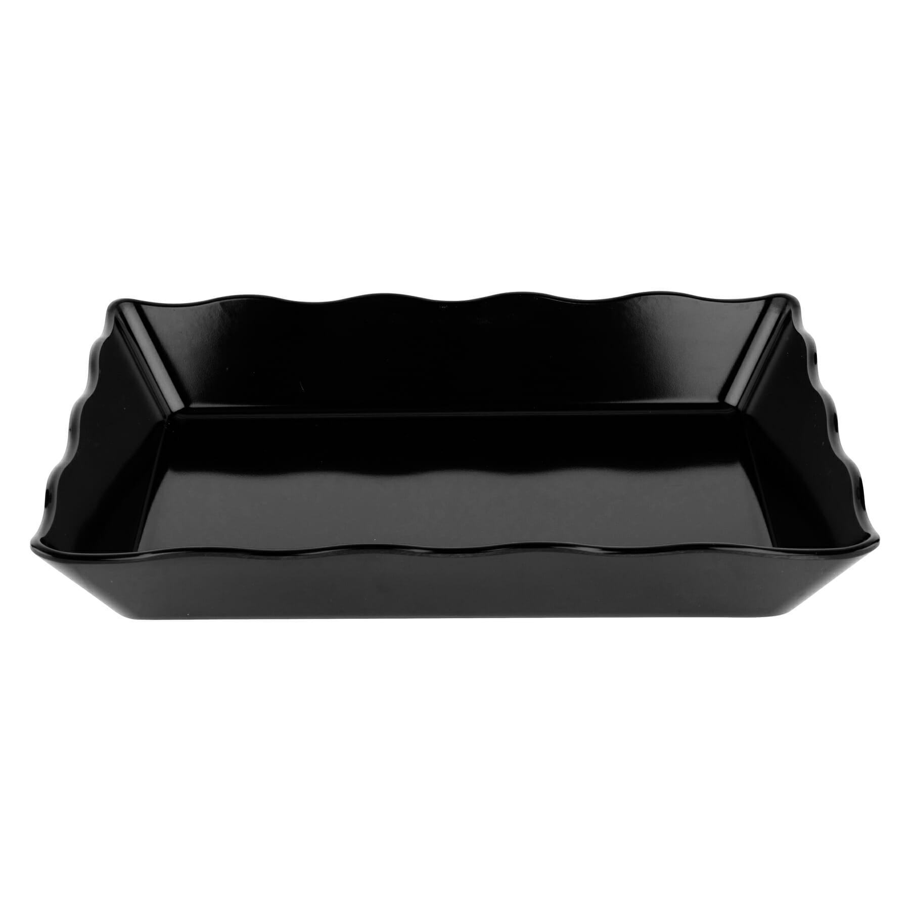 Milano/Bake & Brew 13.75" x 9.5" Rectangular Tray, Black
