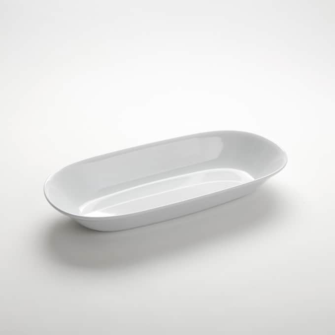 64 oz. Oblong Bowl, White