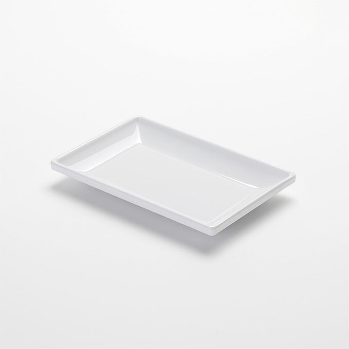 6-5/8" x 4-3/8" Rectangular Melamine Plate, White