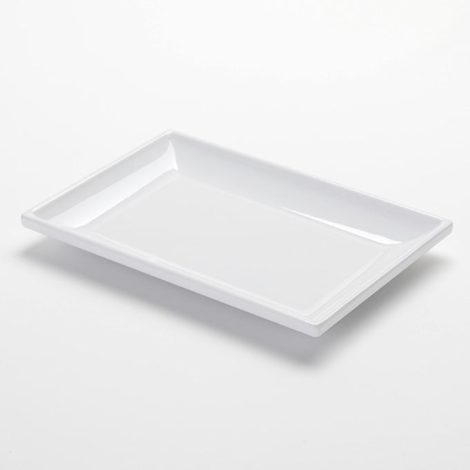 8-1/2" x 5-3/4" Rectangular Melamine Plate, White