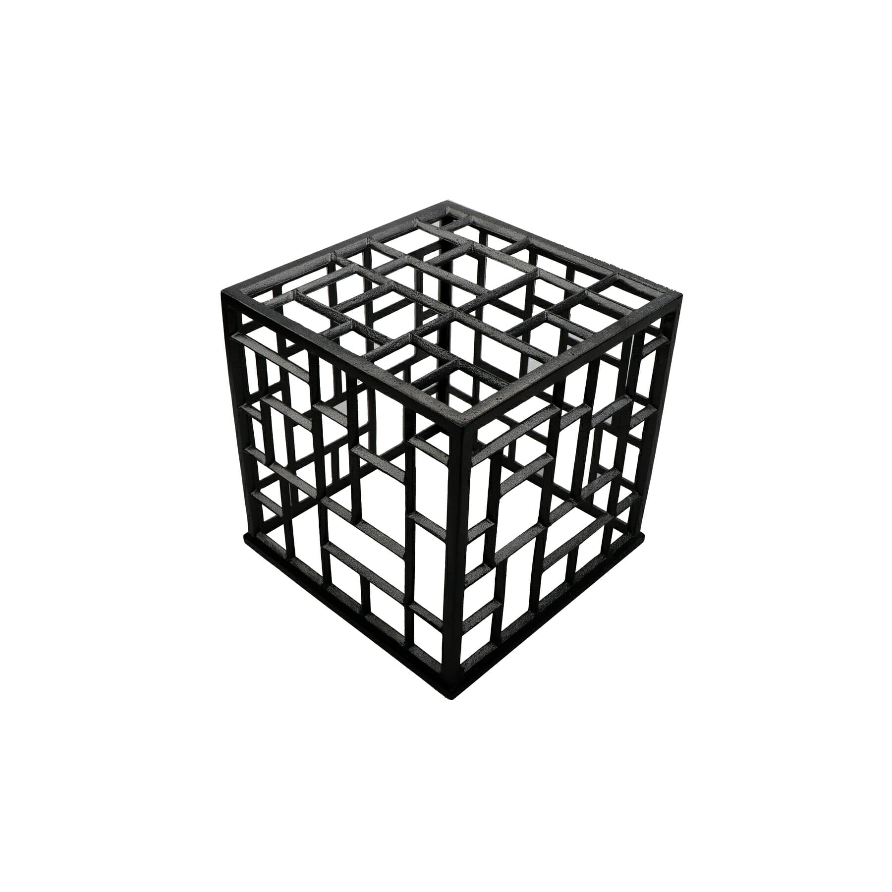 Bugambilia Mondrian 11" Square Powder-Coated Riser, Solid Black