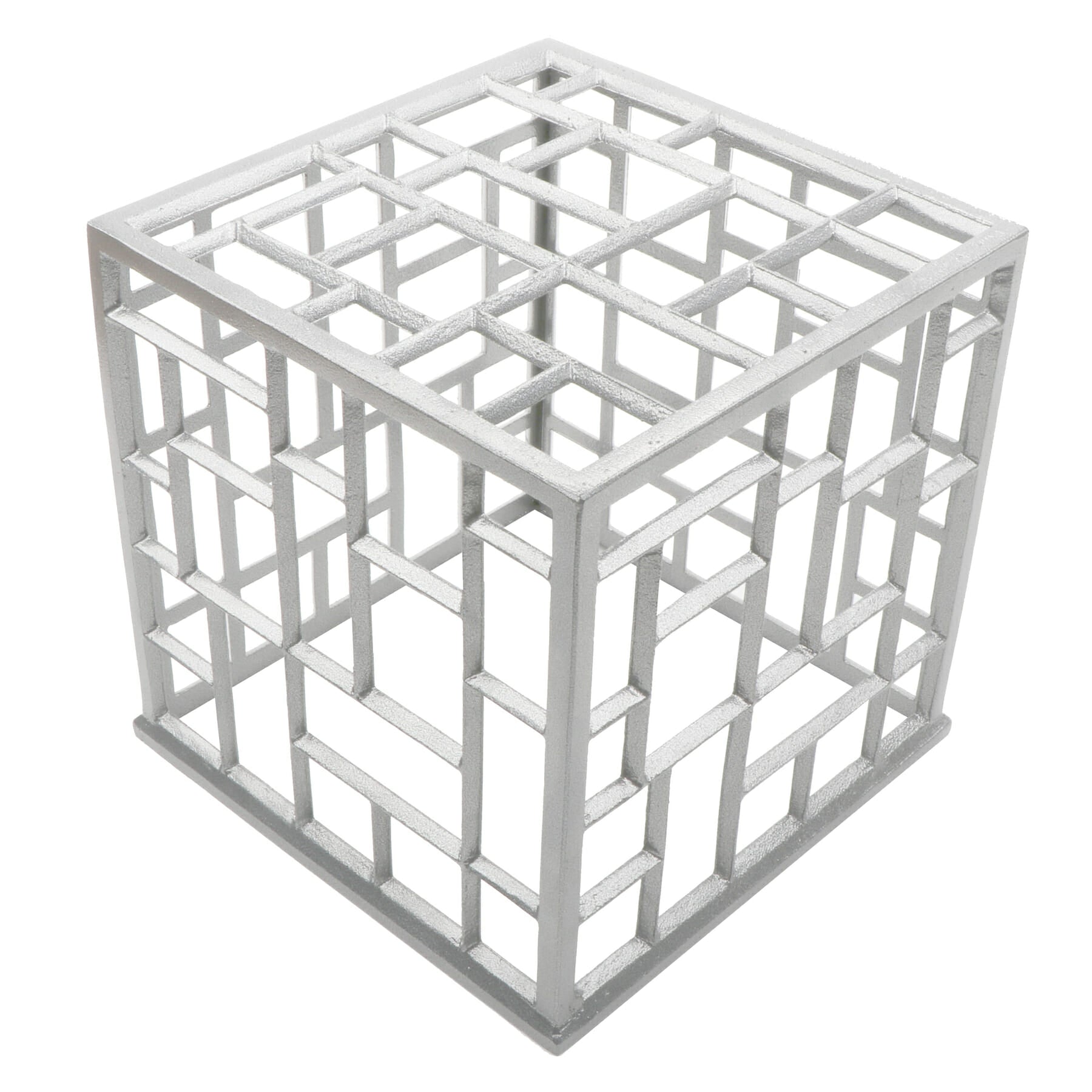 Bugambilia Mondrian 11" Square Powder-Coated Riser, Solid White