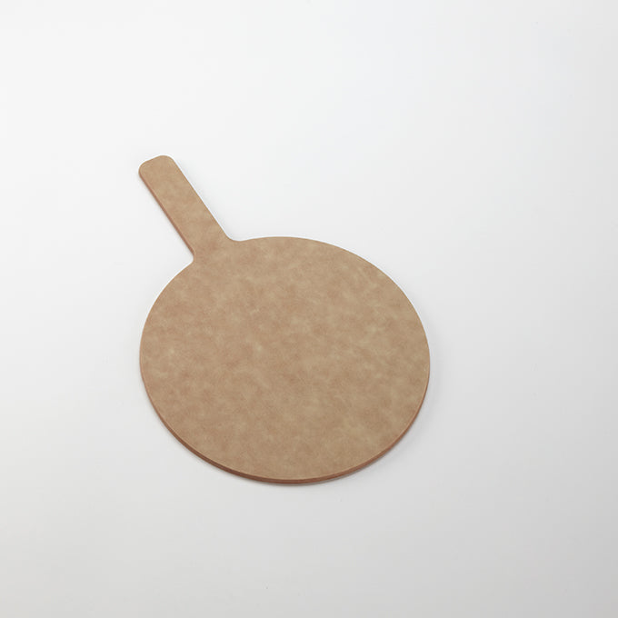 12" Round Pressed Wood Pizza Peel, 5" Handle