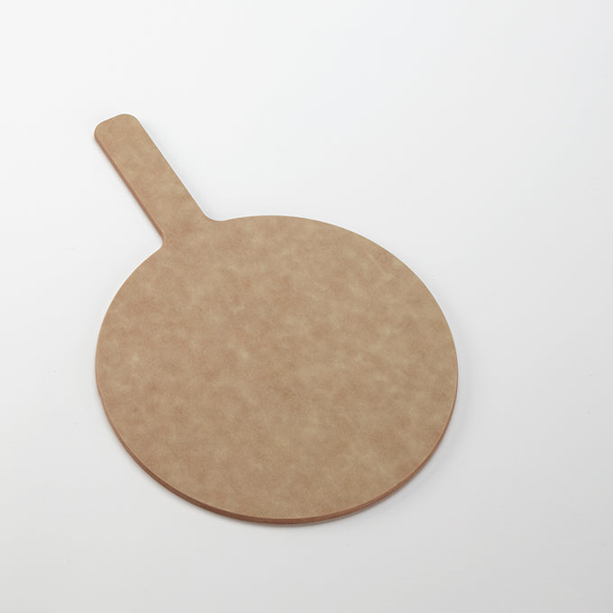 14" Round Pressed Wood Pizza Peel, 5" Handle