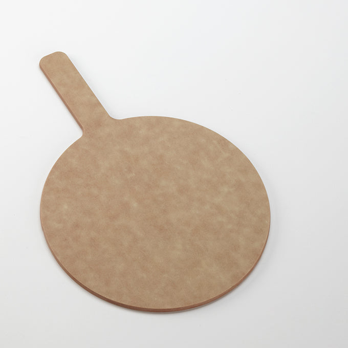 15" Round Pressed Wood Pizza Peel, 5" Handle