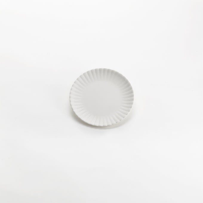 5-7/8" Round Paper Plate Design Melamine Plate, White