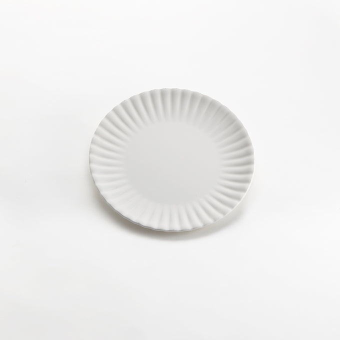 8-7/8" Round Paper Plate Design Melamine Plate, White