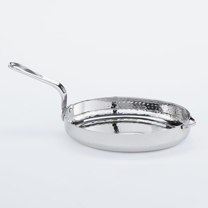 22 oz. Oval Mini Skillet, Hammered Stainless Steel