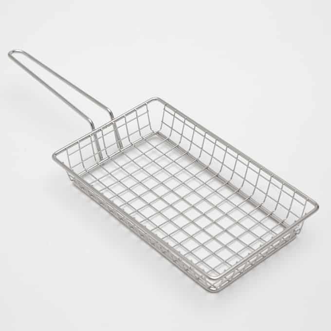 9-1/2" x 6" Rectangular Stainless Steel Grid Basket