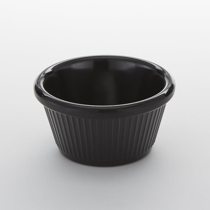 2 oz. Fluted Melamine Ramekin, Black