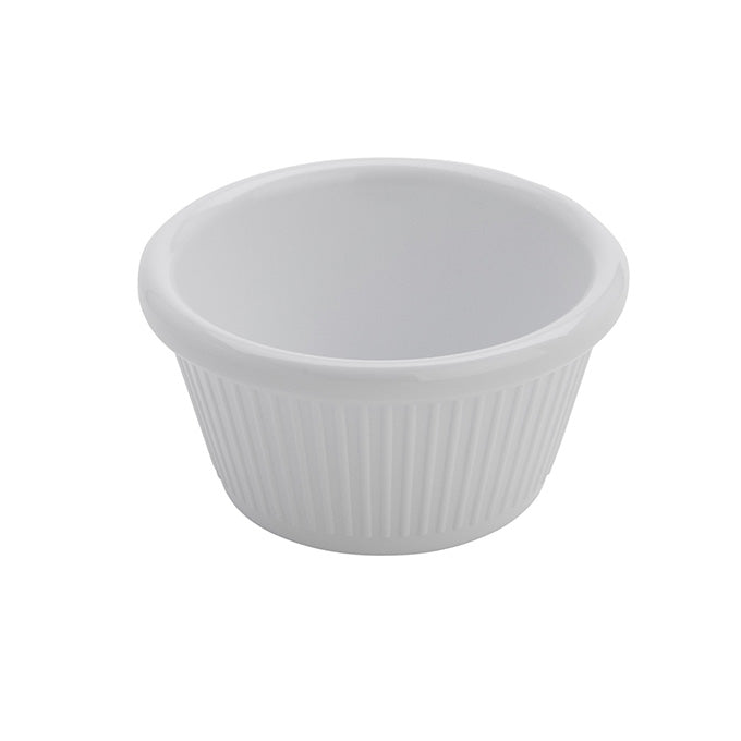 2 oz. Fluted Melamine Ramekin, White