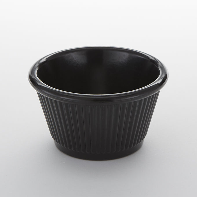 3 oz. Fluted Melamine Ramekin, Black