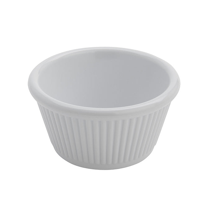 3 oz. Fluted Melamine Ramekin, White