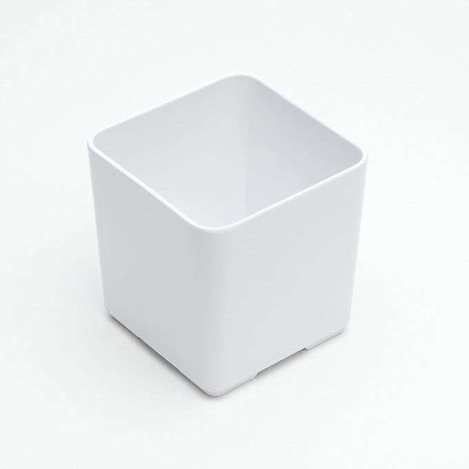 4" Square Melamine Jar, White
