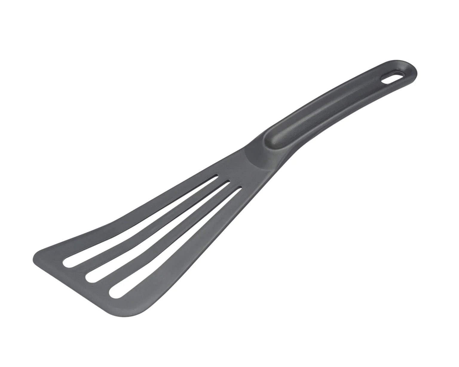 12" Exoglass® Slotted Pelton Spatula, Black