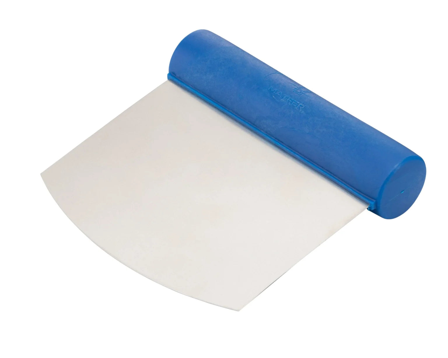 4-3/8" x 4-1/2" Stainless Steel Dough Scraper, Flexible Blade, Rounded Cut, Polyamide Handle