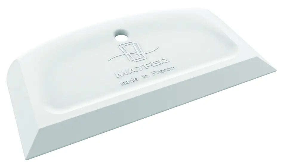 7-1/8" x 4" Silicone Chocolate Scraper, White