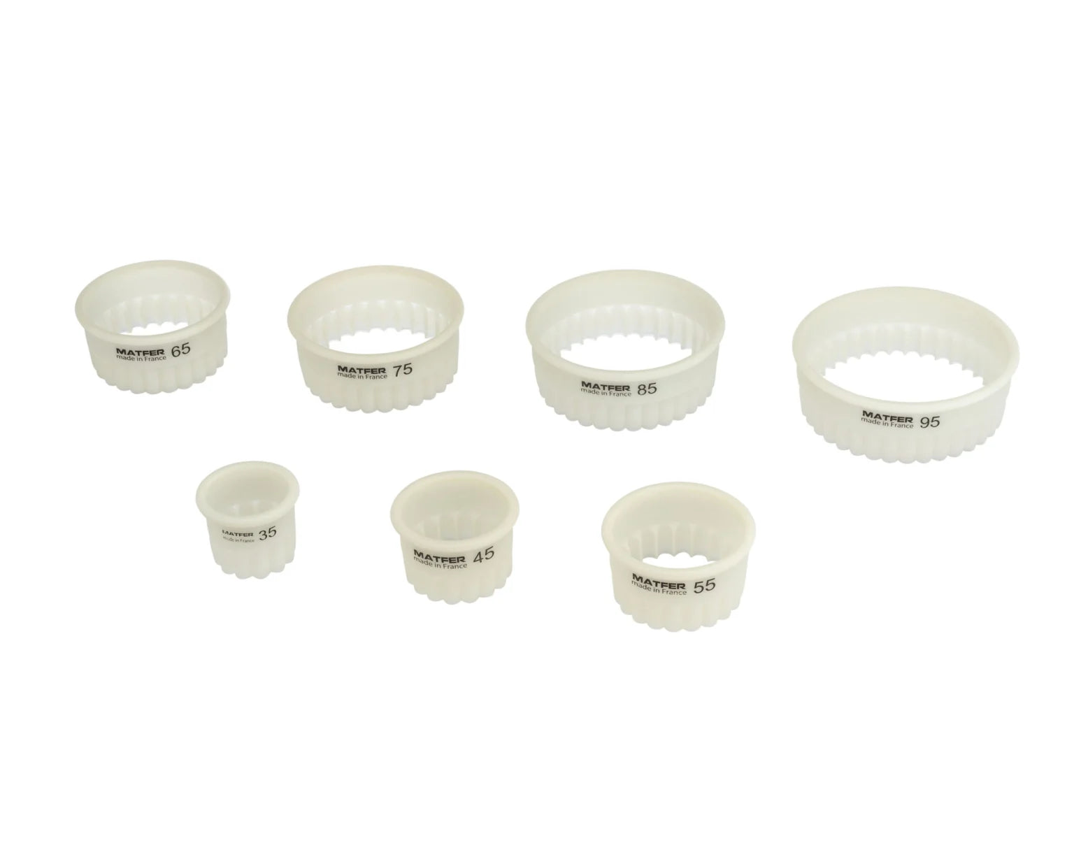 2-3/8"D x 1-3/8"H Exoglass® Composite Plain Round Pastry Cutter