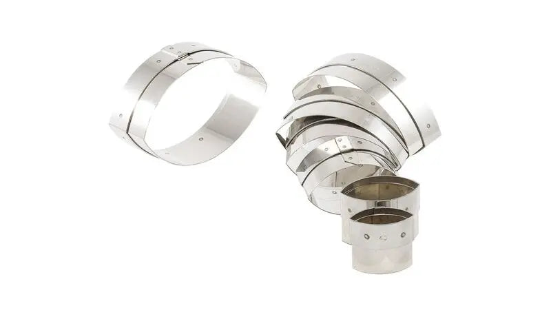 Stainless Steel Plain Barquette Pastry Cutter Set, 7-Piece