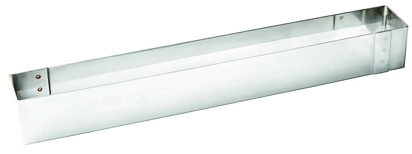 22" x 2-3/4" x 2-3/4"H Stainless Steel Rectangular Mousse Frame, Bottomless (Interior)