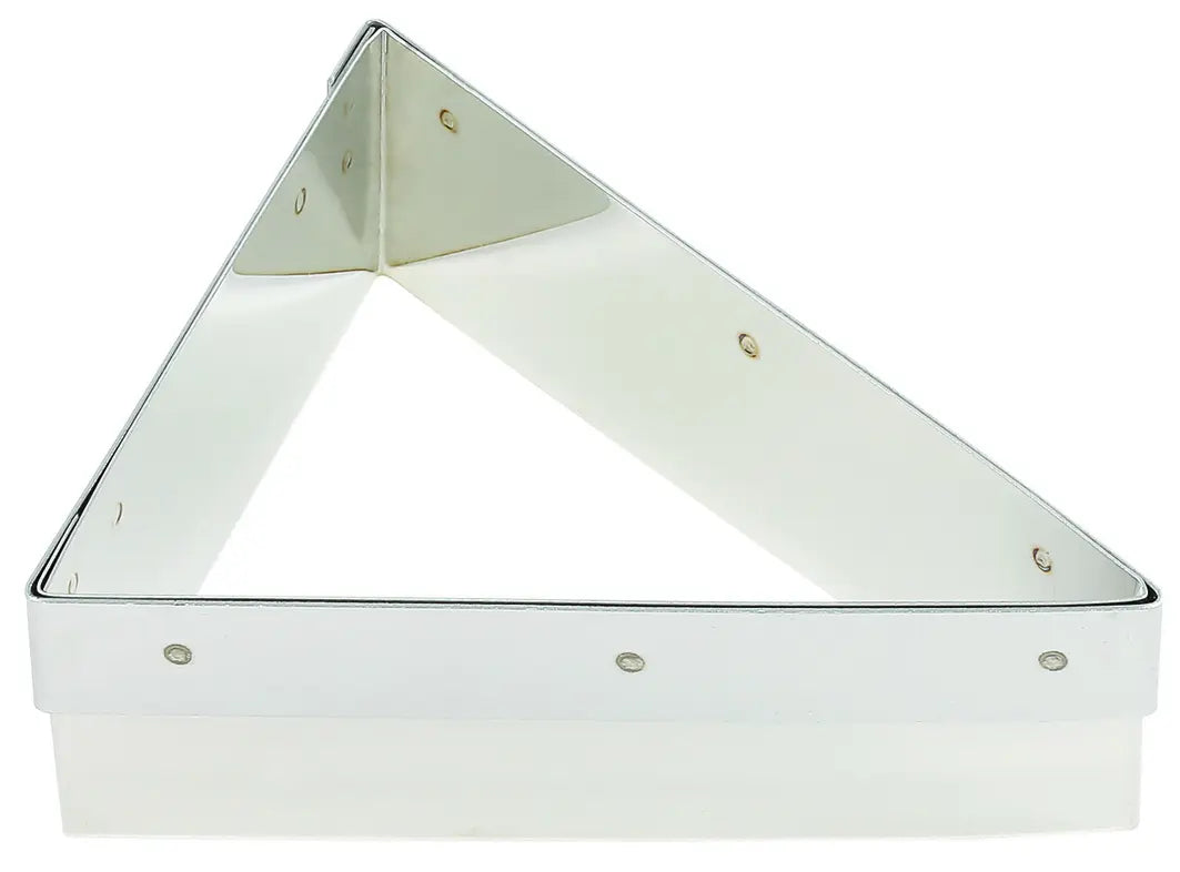 4-5/8" x 3-1/2" x 1-1/2"H Mozaïk Stainless Steel Triangular Tart/Savory Pastry Cutter