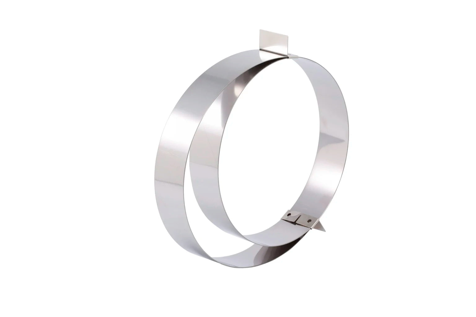 Adjustable 7"–14-1/8" ID x 2"H Stainless Steel Tart Ring, Bottomless