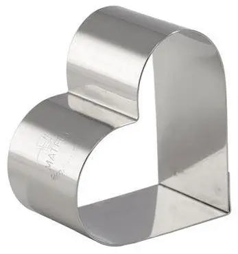 2-3/4" x 2-1/4" x 1-1/4"H Stainless Steel Heart Nonnette Ring, , 4-Pack