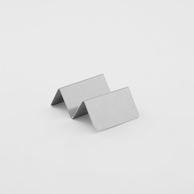 1 or 2 Compartment Brushed Stainless Steel Mini Taco Holder