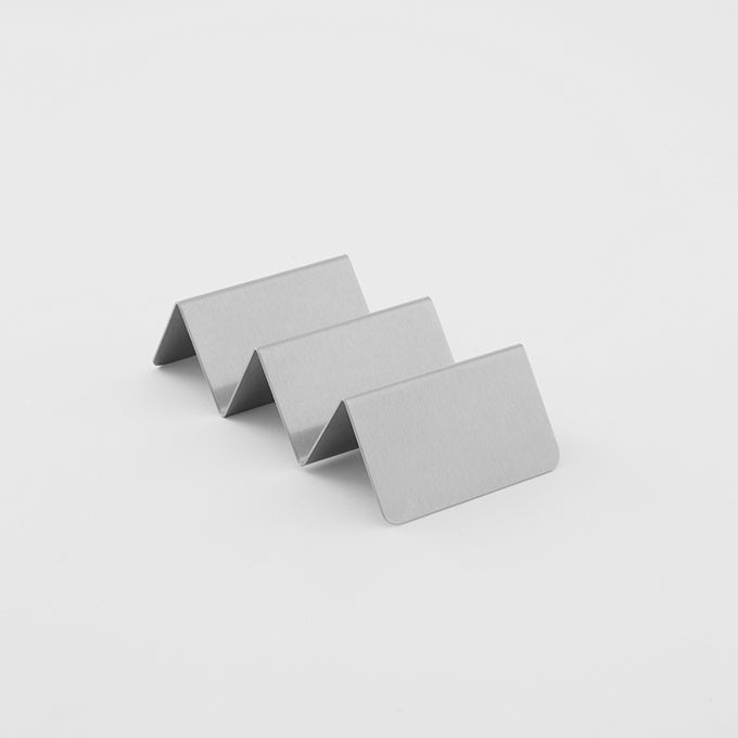 2 or 3 Compartment Brushed Stainless Steel Mini Taco Holder