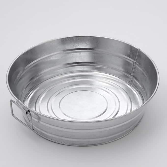 95 oz. Round Tub, Galvanized Tin
