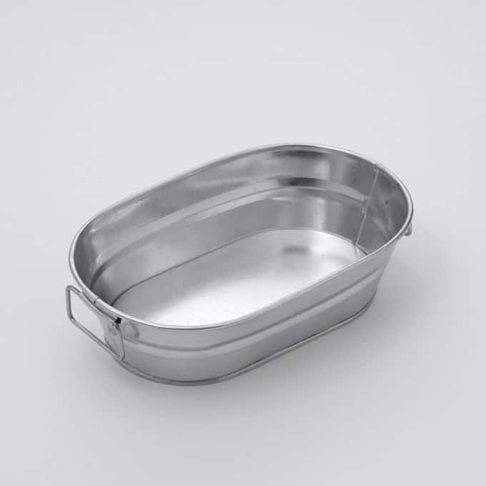 32 oz. Oval Tub, Galvanized Tin