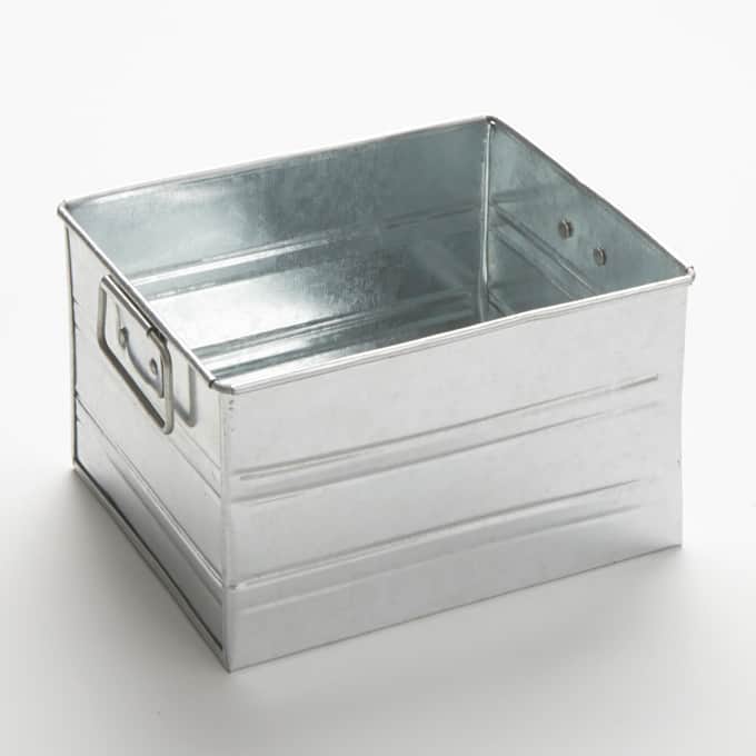 Rectangular Condiment Caddy, Galvanized Steel, 7"L x 5-3/4"W x 4"H