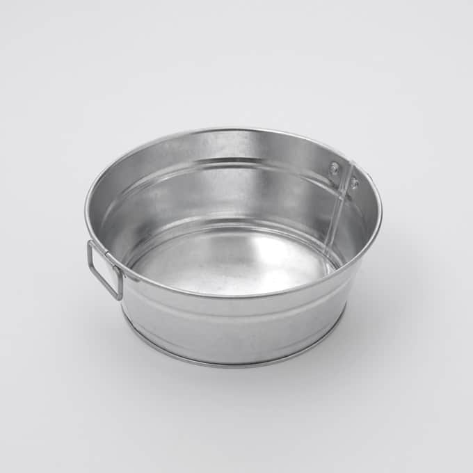 37 oz. Round Tub, Galvanized Tin