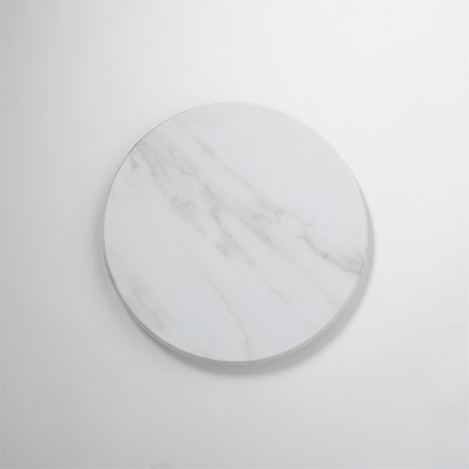 Naturals™ 14" Round Melamine Serving Board, White
