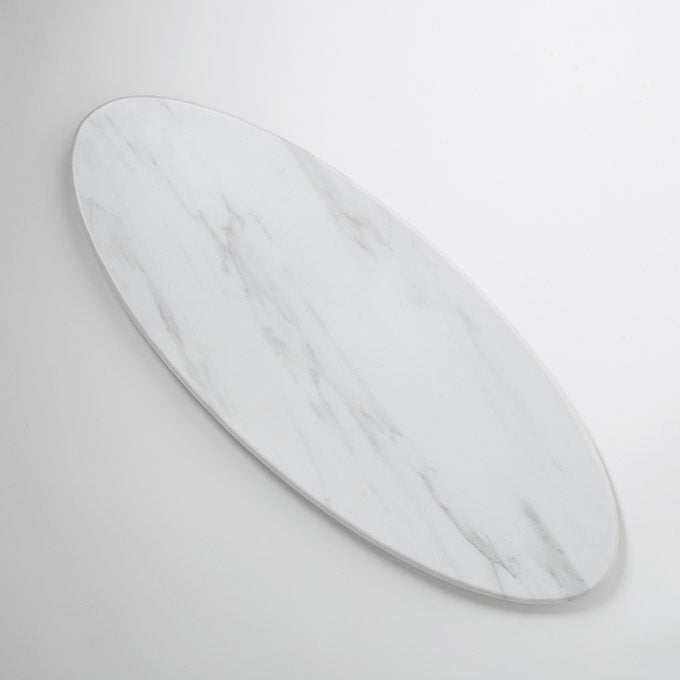Naturals™ 25-1/2" x 10-1/4" Oval Melamine Serving Board, White