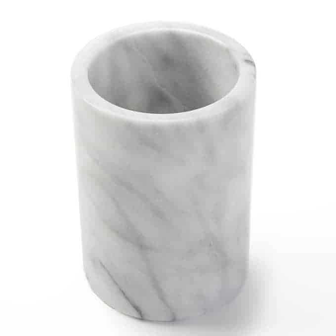 5"D x 7"H Marble Wine Cooler, White