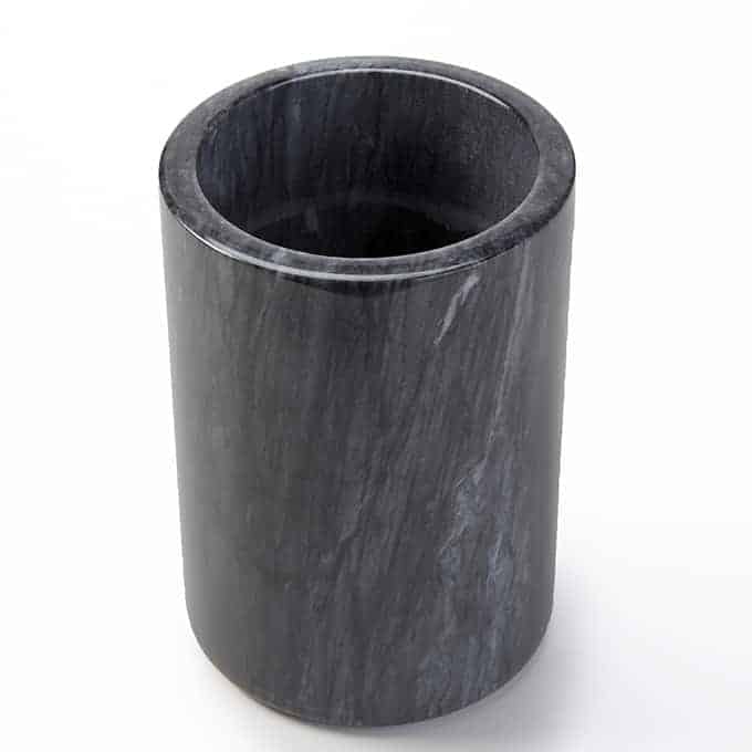 5"D x 7"H Marble Wine Cooler, Black