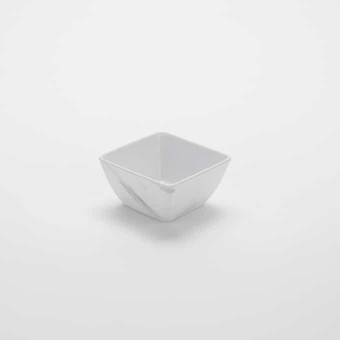 Naturals™ 19 oz. Square Bowl, White Marble Pattern