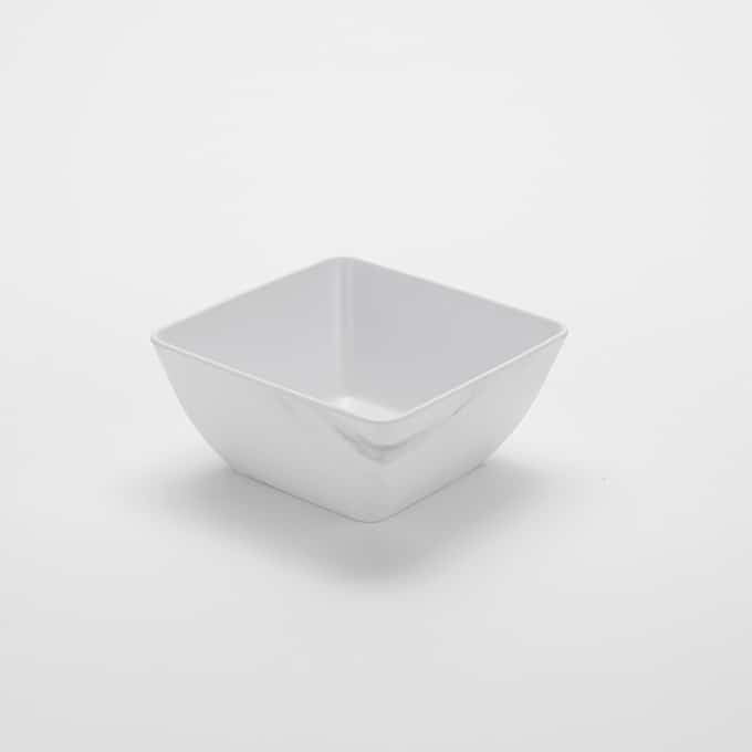Naturals™ 54 oz. Square Bowl, White Marble Pattern