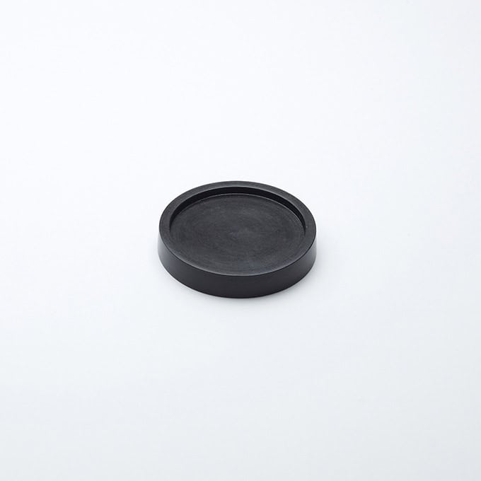 Upton 5" Round Wood Plate, Espresso
