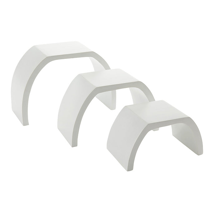 Hampton White Arched Riser, Set of 3