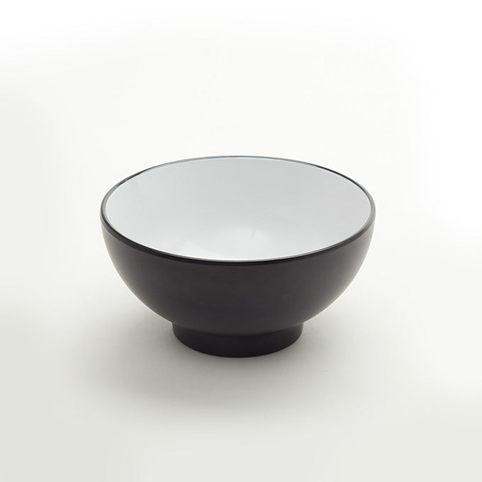 30 oz. Melamine Noodle Bowl, Black/White
