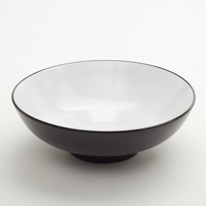 56 oz. Melamine Noodle Bowl, Black/White