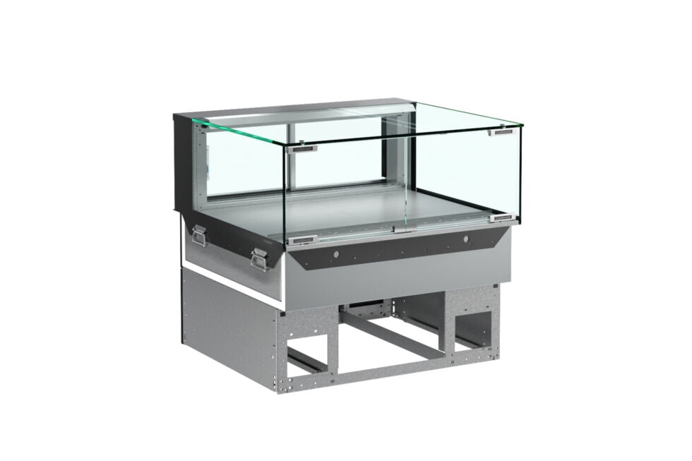 Reveal® Service Heated Slide In Counter Case, 35-3/4"W x 33"D x 13-5/8"H