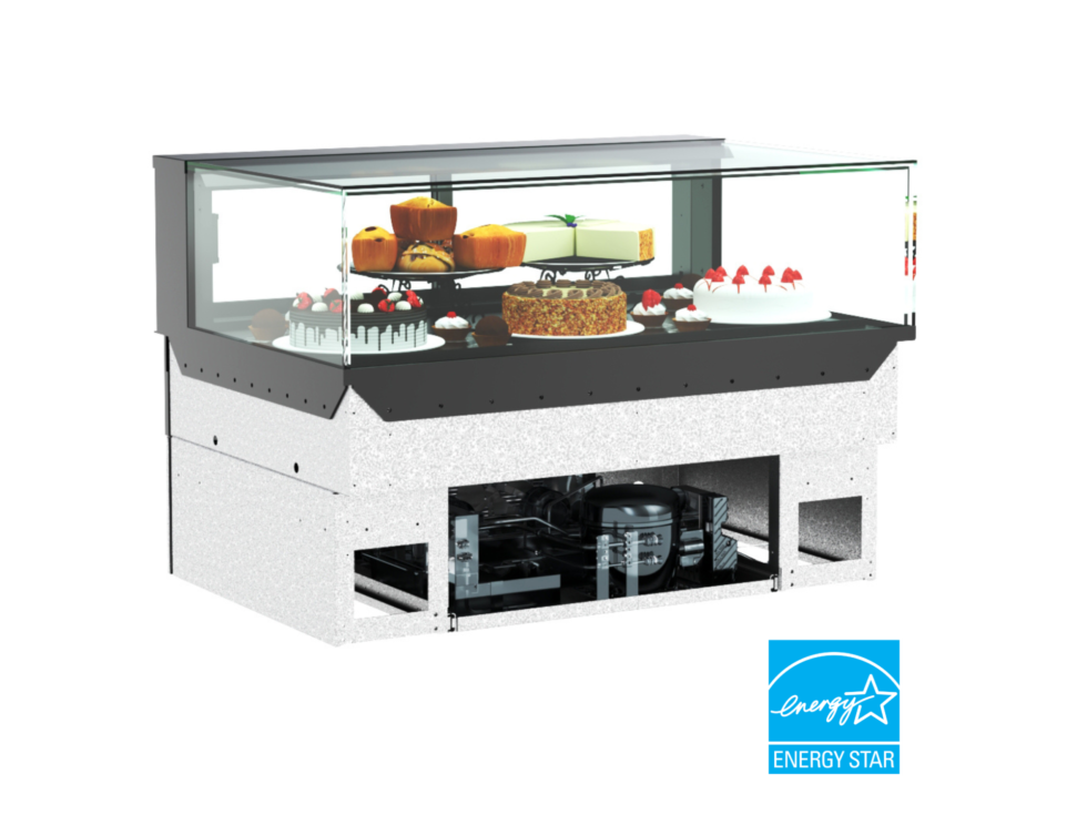Reveal® Service Refrigerated Slide In Counter Case, 47-3/4"W x 33"D x 13-5/8"H