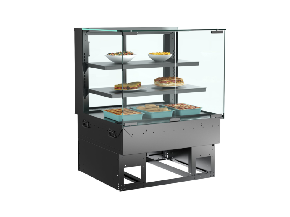 Reveal® Service Heated Slide In Counter Case, 35-3/4"W x 33"D x 27-7/8"H