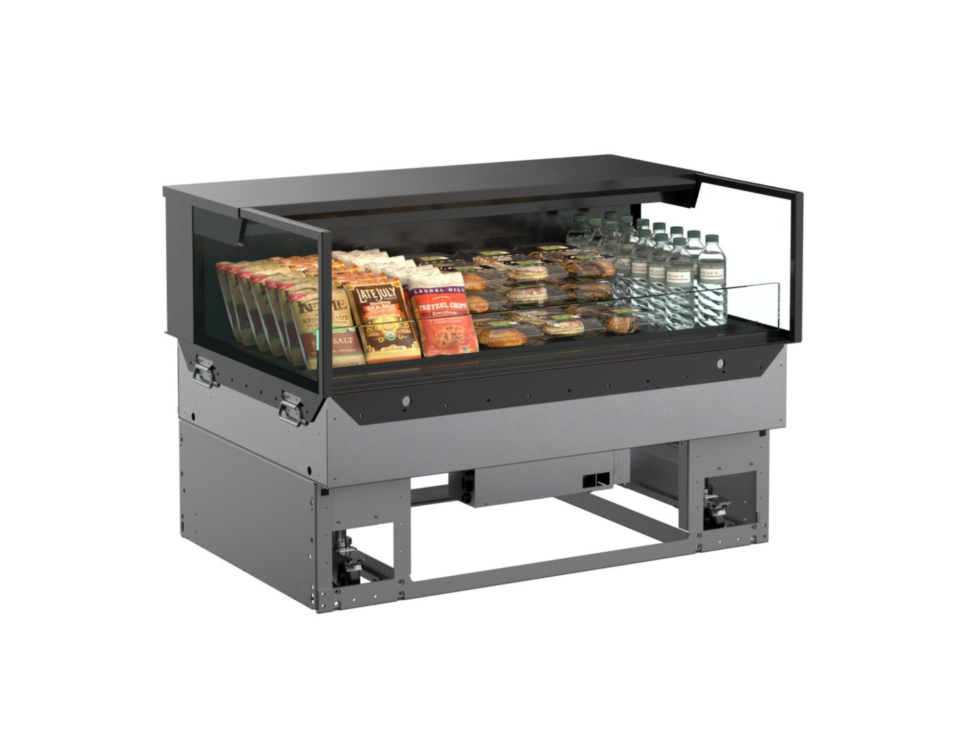 Reveal® Self-Service Non-Refrigerated Slide In Counter Case, 35-3/4"W x 33"D x 13-5/8"H