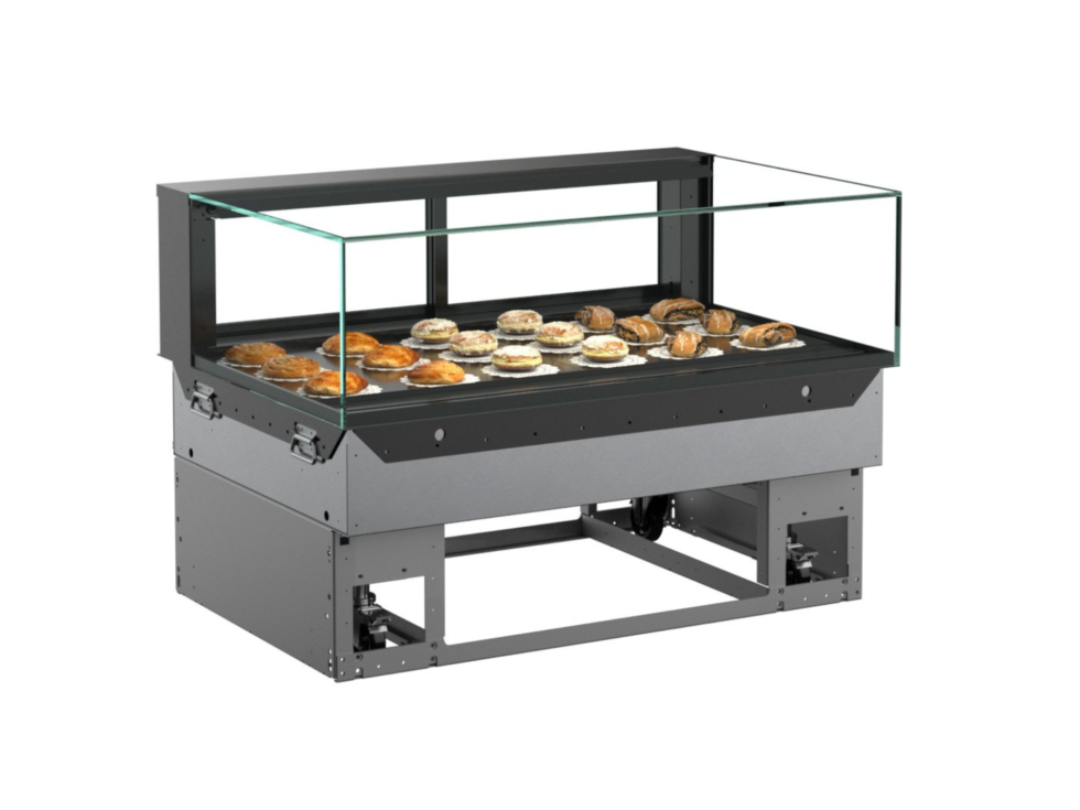 Reveal® Service Non-Refrigerated Slide In Counter Case, 35-3/4"W x 33"D x 13-5/8"H