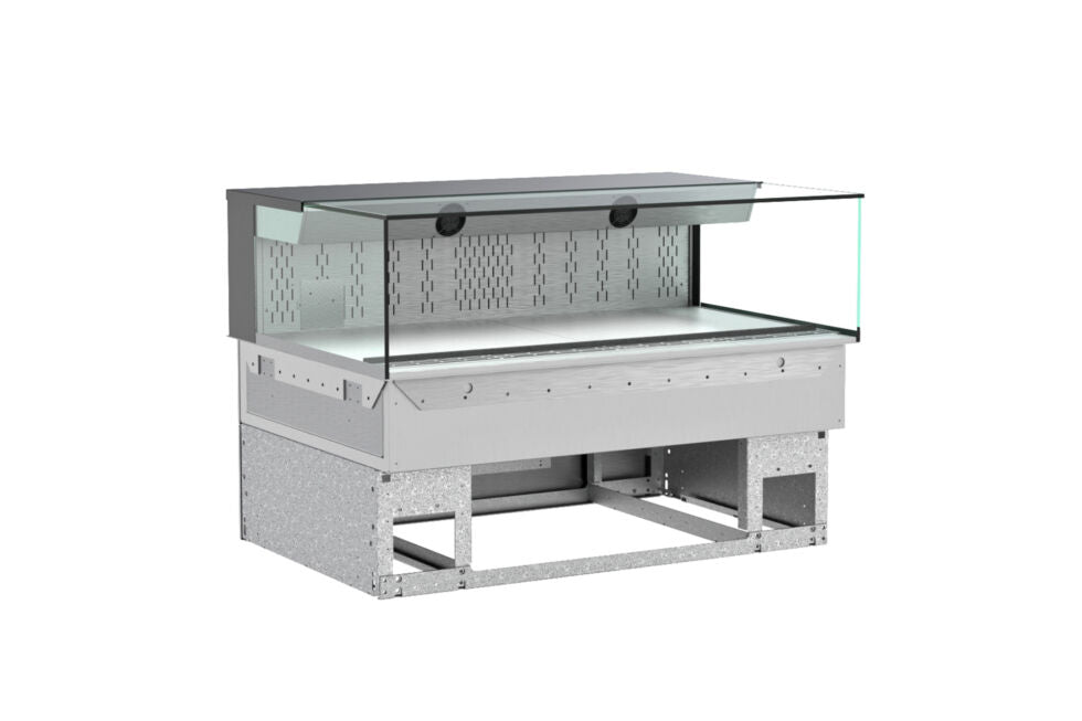 Reveal® Self-Service Heated Slide In Counter Case, 47-3/4"W x 33"D x 13-5/8"H