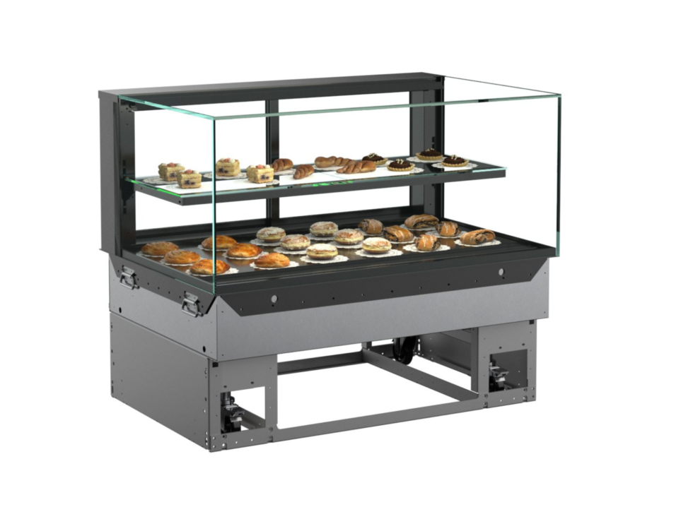 Reveal® Service Non-Refrigerated Slide In Counter Case, 35-3/4"W x 33"D x 20-3/8"H